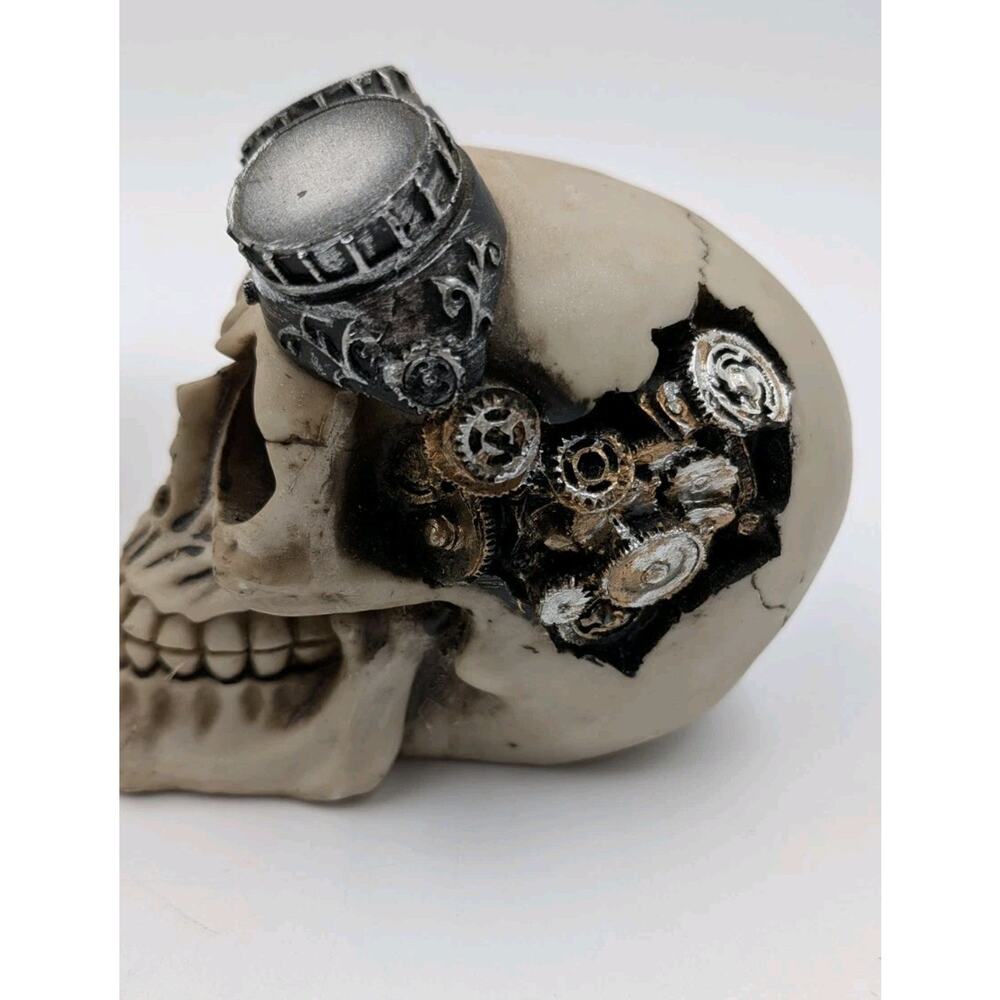 Lot of 3 Resin Skull Figurines – JC Crafts J.D. Dollen 2006 Gothic Steampunk - Picture 8 of 16